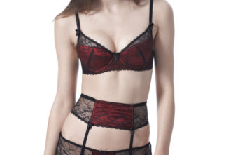 Zoom Seidendessous schwarz rot von Mimi Holliday