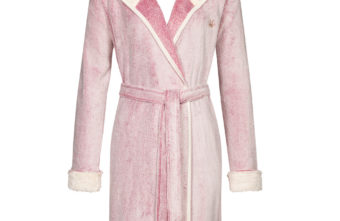 Kuschel Morgenmantel Robe Bicolor rosa von Triumph