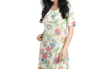 Seidenjersey Kurzarm Nachthemd Colibri von Gattina