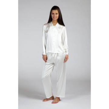 Seidenpyjama champagner- weiss von Gattina Dessous