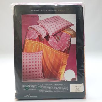 Mako Satin Bettwäsche Baumwolle pink orange Kaeppel