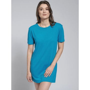 Bouretteseide Kurzarm Bigshirt von Kokon Zwo in karibik blau