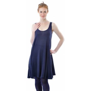 Bourette-Seide Glockenkleid marine-blau von Alkena
