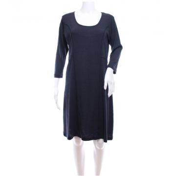 100% Bourette Seide Nachtkleid dunkelblau von Kokon Zwo