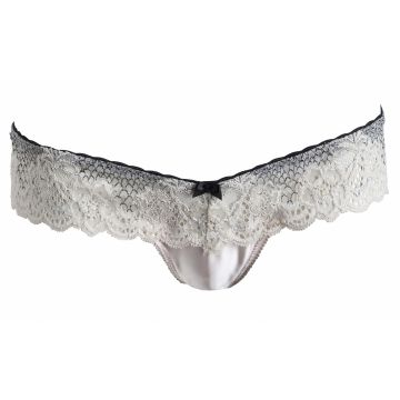 G-String Parisienne aus Satin und Spitze von Sally Jones