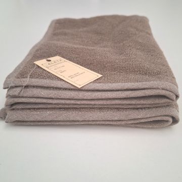 Aleta Halbleinen Handtuch taupe