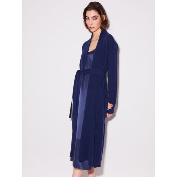 Morgenmantel Wollmix in nachtblau von Chiara Fiorini - das Kleid ist nicht im Lieferumfang enthalten