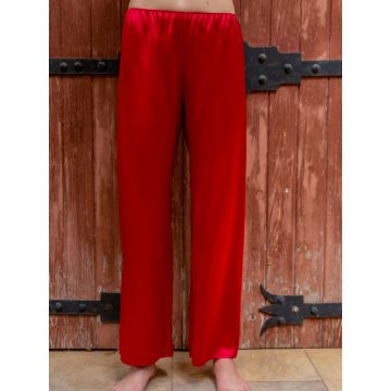 Seide Pyjamahose rouge rot von Marjolaine