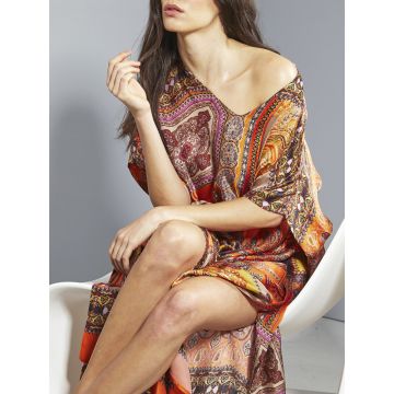 100% Seide Kaftan Chili von Eva B. Bitzer
