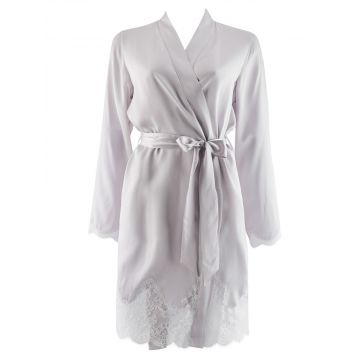 100% Seide Kimono Soie d´Amour silber von Aubade