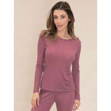 Langarm Shirt Elodie aus Lyocell beere rosa von Madiva