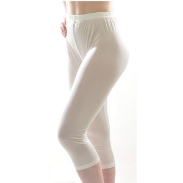 Seiden 3/4-Leggings aus Bio-Seide naturweiss von Alkena