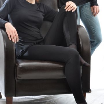 Alkena Leggings Kaschmir Seide schwarz