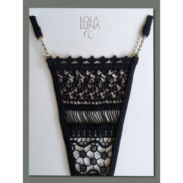 Lola Luna String Aghata Black schwarz mit gold von Lola Luna