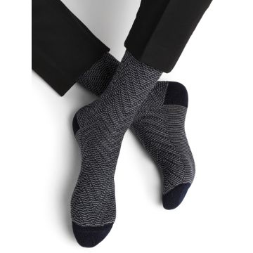 Herren Merinowolle von Bleuforêt mit Muster in blau/grau - Hose nicht im Lieferumfang enthalten