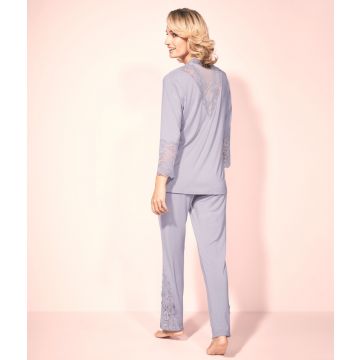 Modal Pyjama mit Spitze Peony Florale lavendel von Triumph