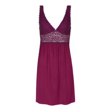 Negligé aus Viscose Feinjersey himbeere-rot