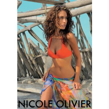 Nicole Olivier Bikini Gabarit in leuchtendem Orange (Pareo Tuch ist nicht im Lieferumfang enthalten)