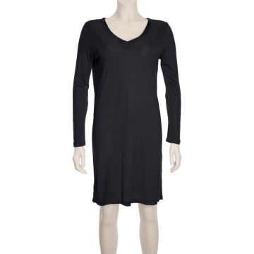 Sleepshirt aus Wirkseide in schwarz von Nightdreams