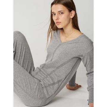 Kaschmir Seide Pullover Softwear grau von Maison Lejaby