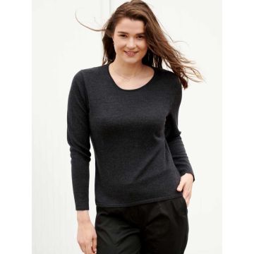 Feinstrick Pullover Merinowolle kbT schwarz von Kokon Zwo