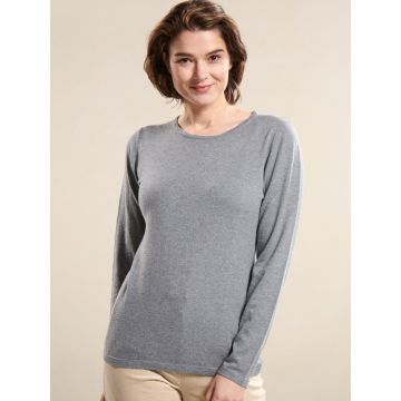 Feinstrick Pullover mittelgrau von Kokon Zwo