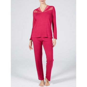 Modal Damen Schlafanzug Lampone No. 1 himbeere rot von Verdiani Donna