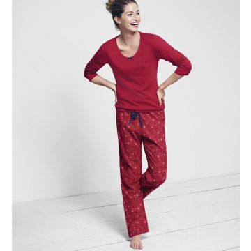 Baumwoll-Flanell Pyjama Christmas Set pascha-rot von Triumph