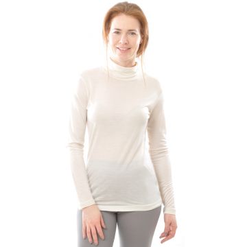 Alkena Rollkragenshirt Wolle Seide naturweiss 1018