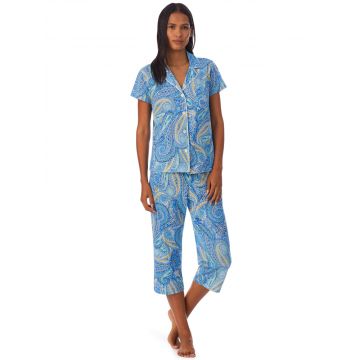 Sommer Pyjama Blue Paisley aus Baumwolle Rayon Mix von Lauren by Ralph Lauren