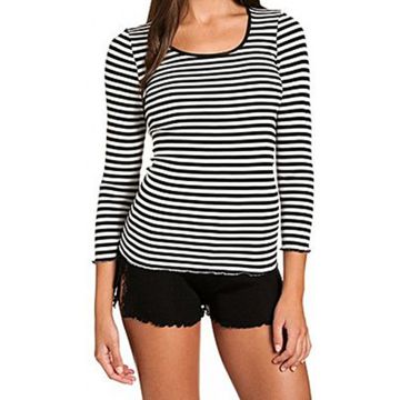 Seide-Baumwolle Langarm-Shirt Arona schwarz-champagner von Gattina - Hose nicht im Lieferumfang enthalten