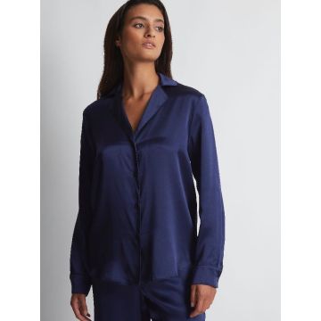 Seidenbluse Toi Mon Amour in marine dunkelblau von Aubade - Hose nicht im Lieferumfang enthalten