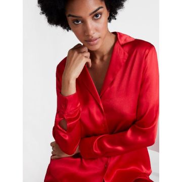 Seidenbluse Toi Mon Amour in passion rouge rot von Aubade - Hose nicht im Lieferumfang enthalten