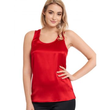 Seide Camisole Top Seduzione di Seta von Gattina leuchtend rot