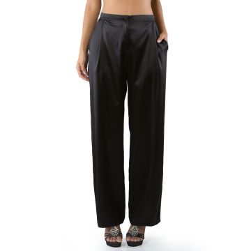 Hose Satin schwarz von Cotton Club Seta Superior
