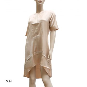 Kurzarm Nachthemd Profumo D'oro von Gattina in der Farbe gold (nude)
