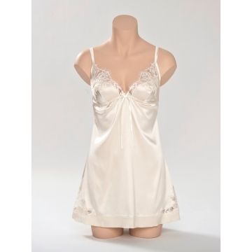 Seiden- Nighty Raphaela Gold-Creme von Exilia