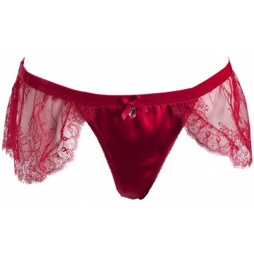 String mit Seide Tiffany Frilly burgunder-rot von Sally Jones
