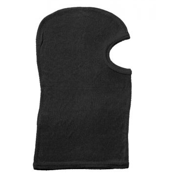 Feinjersey Sturmhaube Balaclava aus 100% Seide in der Farbe schwarz