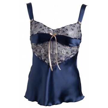 Seide-Top Natalia marine-blau von Sally Jones