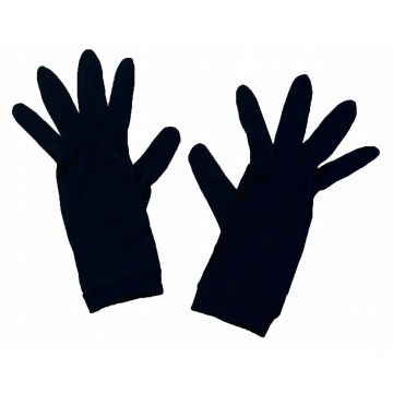 Feinjersey Handschuhe aus 100% Seide in der Farbe schwarz