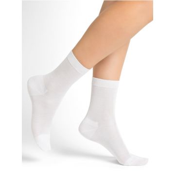 Damen Socken aus 100% Seide in schnee von Bleuforêt