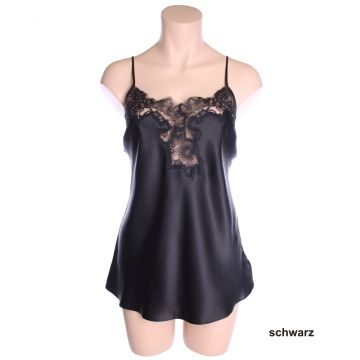 Seidentop Royal Lace schwarz von Luna di Seta