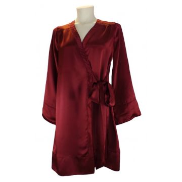 Seidenrobe Shell Wrap Robe Dahlia von Shell Belle Couture