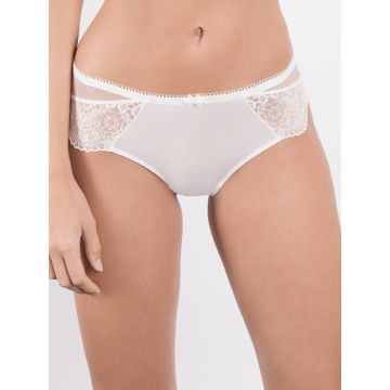 Brasiliana Panty Whisper lilien-weiß aus bestickter Tüllspitze und Microfaser von Maison Lejaby