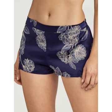 Seide Shorts Toi Mon Amour nachtblau-sand Blumenmuster von Aubade