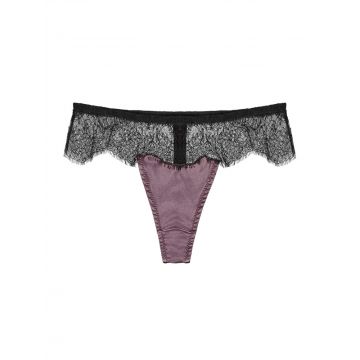 String Ania Soie Tourbe violett schwarz von Cadolle