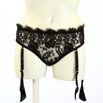 Straps-Slip Suspender Brief schwarz von Shell Belle Couture