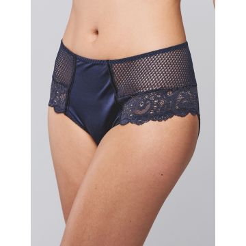 Hoher Slip mit Spitze Gaby nachtblau von Maison Lejaby