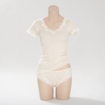 Wolle-Seide T-Shirt Boracay champagner kombiniert mit Slip (separat erhältlich)